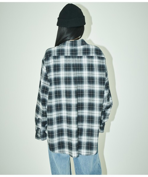 ANLIBERTY ANAP（アンリバティアナップ）の「チェックジップアップシャツ（シャツ/ブラウス・レディース・ブラック/レッド・FREE）」の8枚目の写真