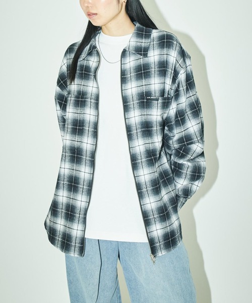 ANLIBERTY ANAP（アンリバティアナップ）の「チェックジップアップシャツ（シャツ/ブラウス・レディース・ブラック/レッド・FREE）」の20枚目の写真