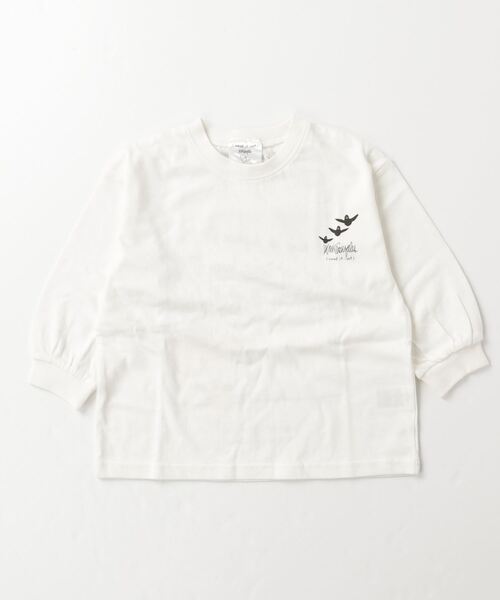 （What it isNt）ART BY MARKGONZALES（ワットイットイズント）の「(What it isNt)ART BY MARKGONZALES/ワット イット イズント マークゴンザレス キッズ ロンT DESI 47230327（Tシャツ/カットソー・キッズ・オフホワイト/チャコールグレー/グリーン・110cm/120cm/160cm/130cm/140cm/100cm/150cm）」の2枚目の写真