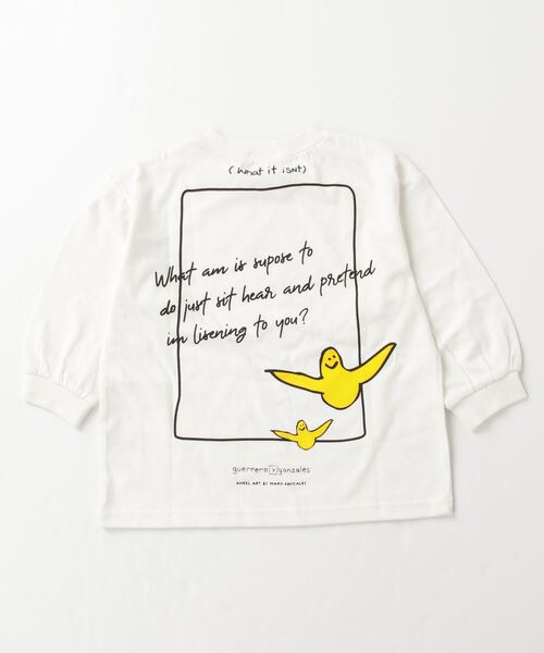 （What it isNt）ART BY MARKGONZALES（ワットイットイズント）の「(What it isNt)ART BY MARKGONZALES/ワット イット イズント マークゴンザレス キッズ ロンT DESI 47230327（Tシャツ/カットソー・キッズ・オフホワイト/チャコールグレー/グリーン・110cm/120cm/160cm/130cm/140cm/100cm/150cm）」の5枚目の写真