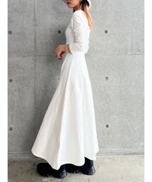 【WEB限定】【TINY低身長さん向け】SIDEオープンロングフレアワンピース