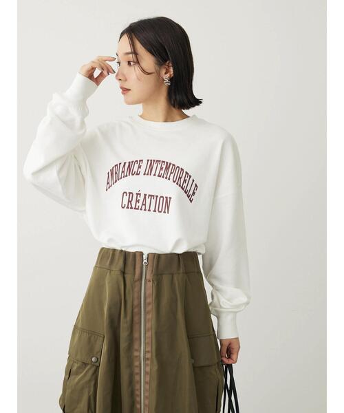 Green　Parks（グリーンパークス）の「アソートロゴ裏毛プルオーバー（Tシャツ/カットソー・レディース・グレー系その他/レッド/ブラウン/ネイビー/ダークグレー/オフホワイト・FREE）」の21枚目の写真