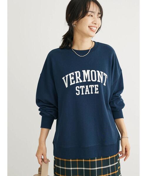 Green　Parks（グリーンパークス）の「アソートロゴ裏毛プルオーバー（Tシャツ/カットソー・レディース・グレー系その他/レッド/ブラウン/ネイビー/ダークグレー/オフホワイト・FREE）」の14枚目の写真