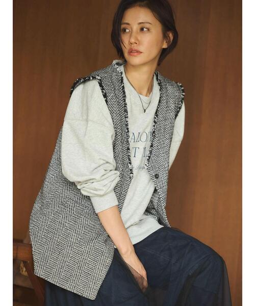 Green　Parks（グリーンパークス）の「アソートロゴ裏毛プルオーバー（Tシャツ/カットソー・レディース・グレー系その他/レッド/ブラウン/ネイビー/ダークグレー/オフホワイト・FREE）」の7枚目の写真