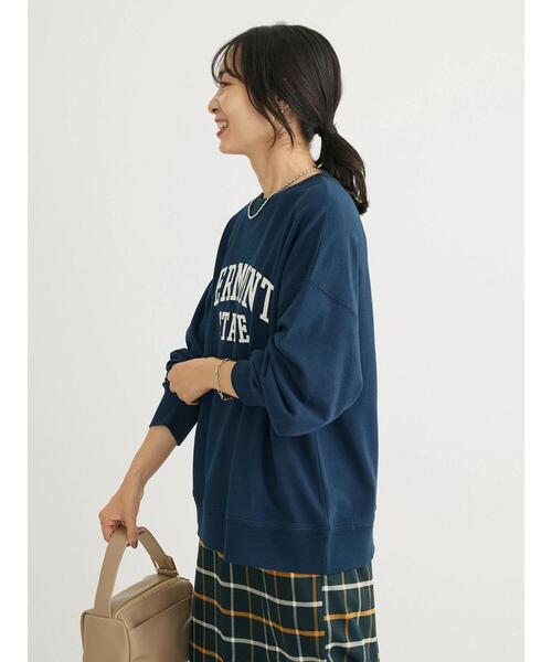 Green　Parks（グリーンパークス）の「アソートロゴ裏毛プルオーバー（Tシャツ/カットソー・レディース・グレー系その他/レッド/ブラウン/ネイビー/ダークグレー/オフホワイト・FREE）」の16枚目の写真