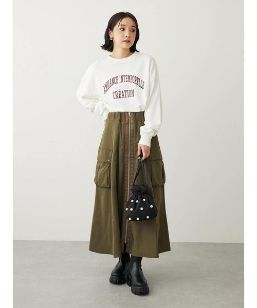 Green　Parks（グリーンパークス）の「アソートロゴ裏毛プルオーバー（Tシャツ/カットソー・レディース・グレー系その他/レッド/ブラウン/ネイビー/ダークグレー/オフホワイト・FREE）」の22枚目の写真