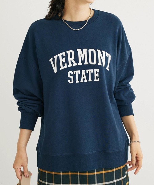 Green　Parks（グリーンパークス）の「アソートロゴ裏毛プルオーバー（Tシャツ/カットソー・レディース・グレー系その他/レッド/ブラウン/ネイビー/ダークグレー/オフホワイト・FREE）」の5枚目の写真