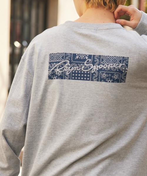 reyn spooner(レインスプーナー)の「【Reyn Spooner】L/S BACK LOGO PRINT RIB TEE 5.6oz(Tシャツ/カットソー・メンズ・ブラック/ホワイト/グレー・XL/M/L/S)」の3枚目の写真