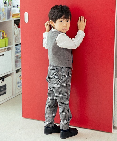 kladskap（クレードスコープ）の「ジャガードチェックロング丈テーパードパンツ（その他パンツ・キッズ・ブラック/ブラウン・90cm/100cm/110cm/120cm/130cm/80ｃｍ）」の14枚目の写真