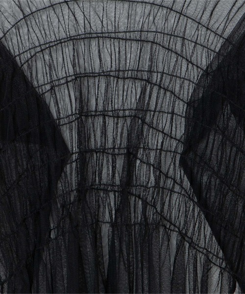 WEGO（ウィゴー）の「WEGO/シャーリングチュールチュニック（Tシャツ/カットソー・レディース・オフホワイト/ブラック・FREE）」の16枚目の写真