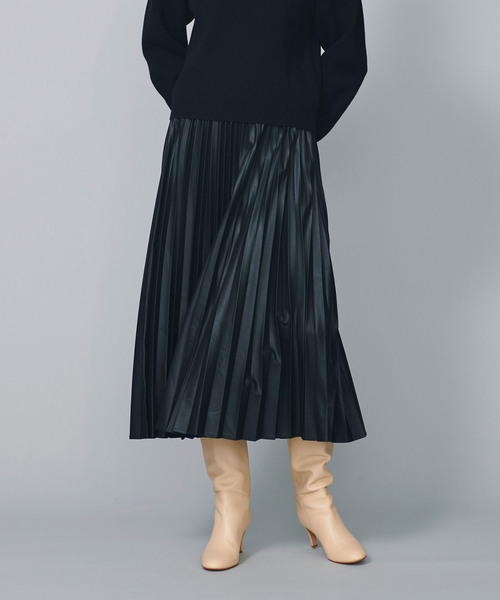 N.O.R.C（ノーク）の「フェイクレザープリーツスカート（スカート・レディース・ブラック/シルバー・フリー）」の11枚目の写真