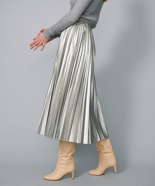 N.O.R.C（ノーク）の「フェイクレザープリーツスカート（スカート・レディース・ブラック/シルバー・フリー）」の18枚目の写真