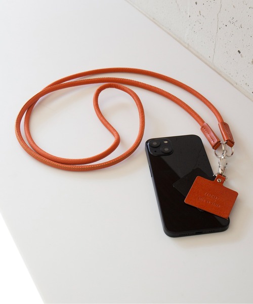 抗菌機能付き◎日本製【TIDEWAY】Ag+LEATHER シュリンク MULTI STRAP スマホショルダーストラップ T2816（スマホグッズ）｜TIDEWAY（タイドウェイ）