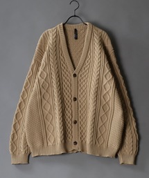 aran pattern knit cardigan/アラン模様 ニットカーディガン/カーデ