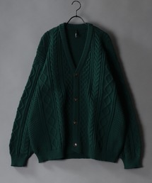 aran pattern knit cardigan/アラン模様 ニットカーディガン/カーデ
