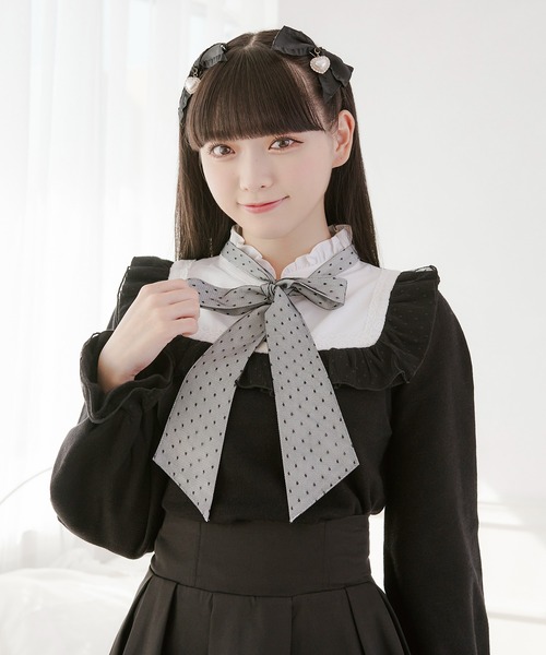 Pal elfy(パルエルフィー)の「スタンドフリル布帛コンビプルオーバー(ニット/セーター・レディース・ピンク/ブラック/オフホワイト・フリー)」の22枚目の写真