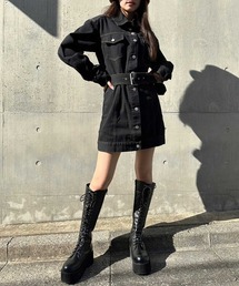 ENVYM | ウエストマークデニムワンピ(ワンピース)