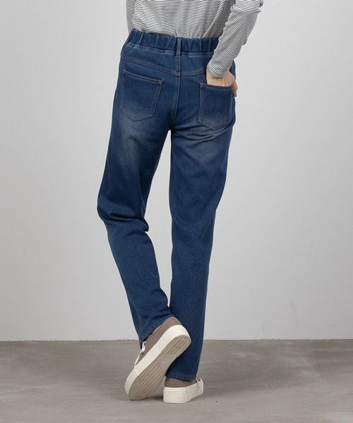 NAVY(ネイビー)の「NAVY あったか 裏起毛 ストレートパンツ(その他パンツ・レディース・ダークインディゴブルー/ブラック/ワンウォッシュ・XL/S/M/L)」の7枚目の写真