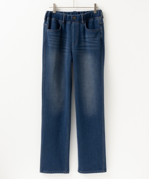 NAVY(ネイビー)の「NAVY あったか 裏起毛 ストレートパンツ(その他パンツ・レディース・ダークインディゴブルー/ブラック/ワンウォッシュ・XL/S/M/L)」の10枚目の写真