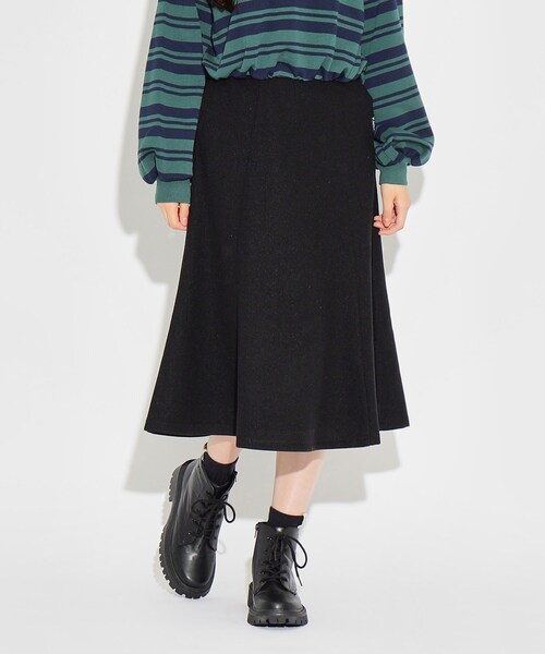 PINK-latte（ピンクラテ）の「◆マーメイドロングスカート（スカート・キッズ・アイボリー/グレー系1/ブラック・16/14/15 ）」の3枚目の写真