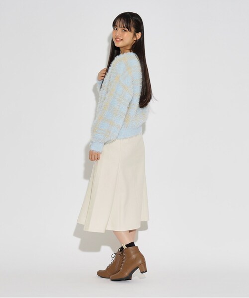 PINK-latte（ピンクラテ）の「◆マーメイドロングスカート（スカート・キッズ・アイボリー/グレー系1/ブラック・16/14/15 ）」の12枚目の写真