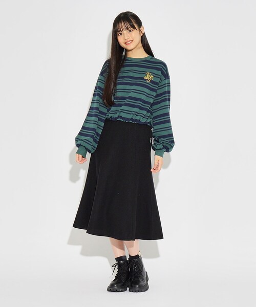 PINK-latte（ピンクラテ）の「◆マーメイドロングスカート（スカート・キッズ・アイボリー/グレー系1/ブラック・16/14/15 ）」の16枚目の写真