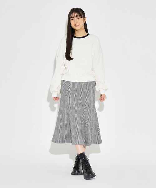 PINK-latte（ピンクラテ）の「◆マーメイドロングスカート（スカート・キッズ・アイボリー/グレー系1/ブラック・16/14/15 ）」の20枚目の写真