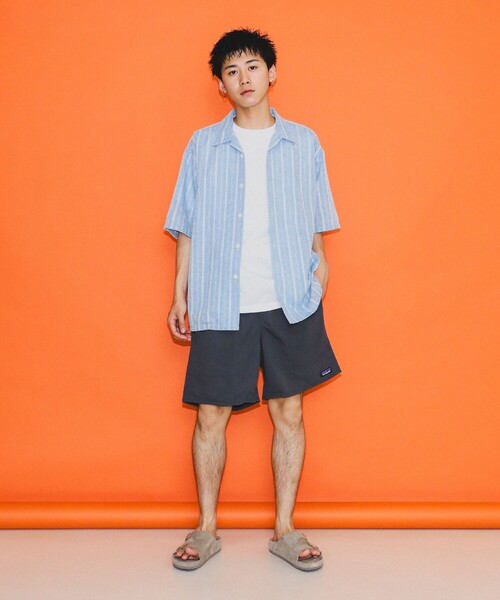 BEAMS(ビームス)の「BEAMS / ドビー オープンカラー シャツ(シャツ/ブラウス・メンズ・ベージュ/サックスブルー・XL/L/M/S)」の3枚目の写真