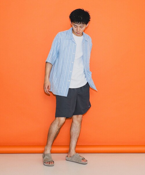 BEAMS(ビームス)の「BEAMS / ドビー オープンカラー シャツ(シャツ/ブラウス・メンズ・ベージュ/サックスブルー・XL/L/M/S)」の4枚目の写真