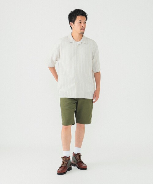 BEAMS(ビームス)の「BEAMS / ドビー オープンカラー シャツ(シャツ/ブラウス・メンズ・ベージュ/サックスブルー・XL/L/M/S)」の7枚目の写真