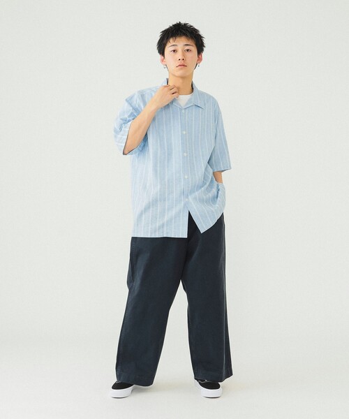 BEAMS(ビームス)の「BEAMS / ドビー オープンカラー シャツ(シャツ/ブラウス・メンズ・ベージュ/サックスブルー・XL/L/M/S)」の10枚目の写真