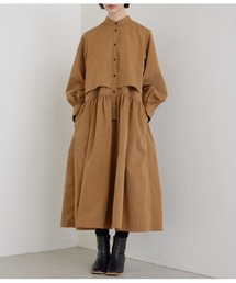 レイヤード風ギャザーワンピース【SUM1 STYLE(スミスタイル)】