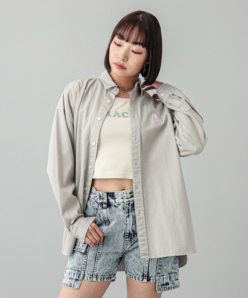 X-girl（エックスガール）の「GRACIAS S/S BABY TEE（Tシャツ/カットソー・レディース・ブラック/ブラウン/ホワイト・S/M）」の18枚目の写真