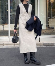 fredy emue | ウール調ジャンスカ(ワンピース)