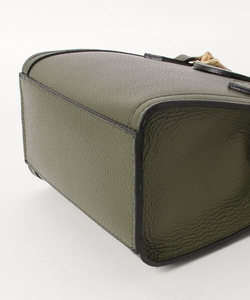 PAOLA NUTTI  （パオラヌッティ）の「【PAOLA NUTTI】バンブーハンドルレザーバック PNJ101（ショルダーバッグ・レディース・ブラック/オリーブ・FREE）」の4枚目の写真