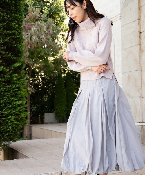 MISCH MASCH(ミッシュマッシュ)の「フラッフィーラメジャガードオフタートルニット/MM348304(ニット/セーター・レディース・ライトブルー/ピンク/ホワイト・フリ-)」の14枚目の写真