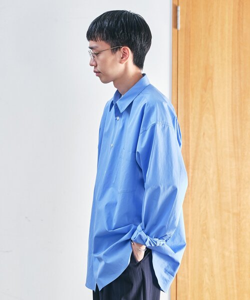 EDIFICE（エディフィス）の「【THOMAS MASON / トーマスメイソン】オーバーサイズ レギュラー シャツ（シャツ/ブラウス・メンズ・ホワイト/ブルー系その他/グリーン/ブルー/ネイビー/パープル/チャコールグレー/ダークブルー・SMALL/MEDIUM/LARGE/X-SMALL）」の15枚目の写真