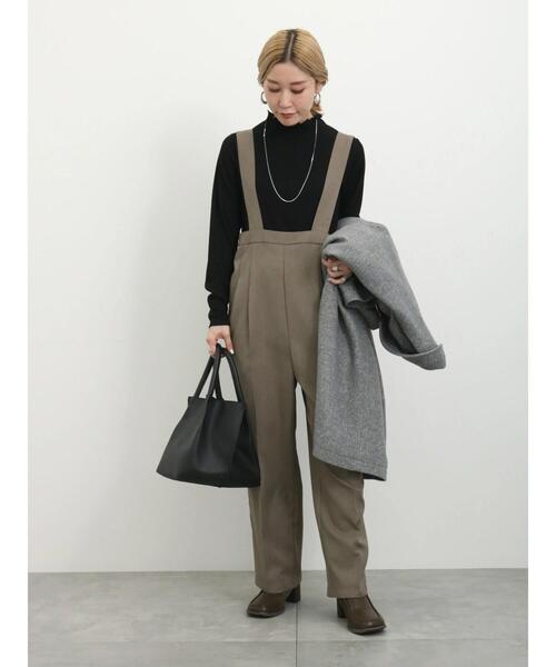 Samansa Mos2 blue（サマンサモスモスブルー）の「【吸湿発熱】リブフリル衿プルオーバー（Tシャツ/カットソー・レディース・グレー/ブラック/オフホワイト・F）」の18枚目の写真