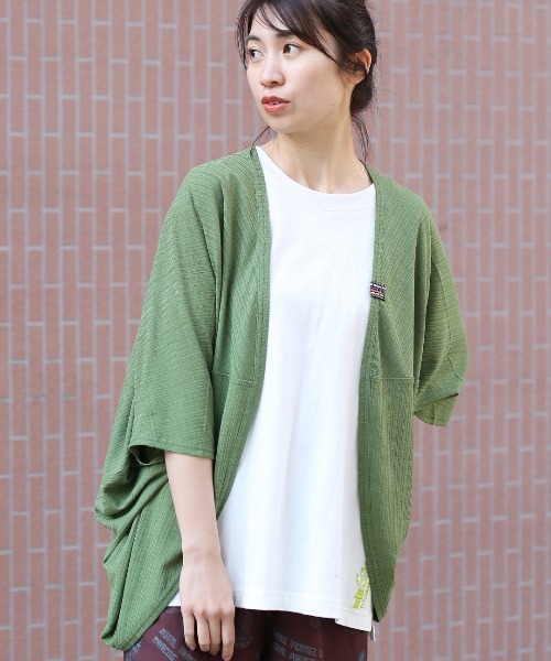 チチカカ(チチカカ)の「ランダムテレコドルマンカーディガン(カーディガン/ボレロ・レディース・カーキ/ブラック/ライトグレー/マスタード・FREE)」の1枚目の写真