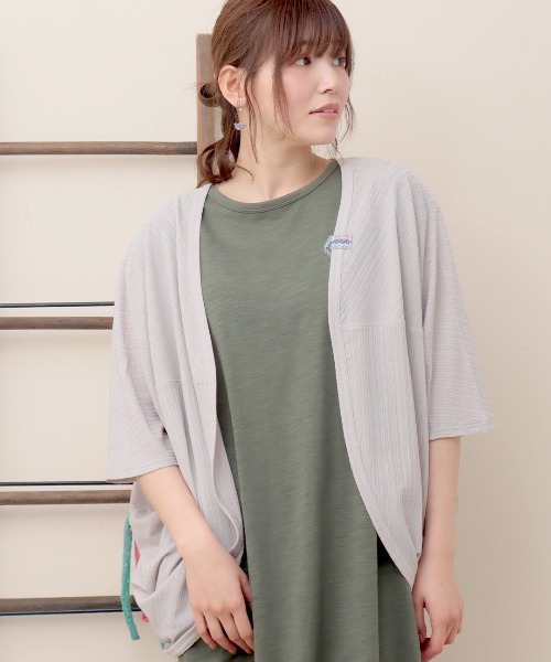 チチカカ(チチカカ)の「ランダムテレコドルマンカーディガン(カーディガン/ボレロ・レディース・カーキ/ブラック/ライトグレー/マスタード・FREE)」の7枚目の写真