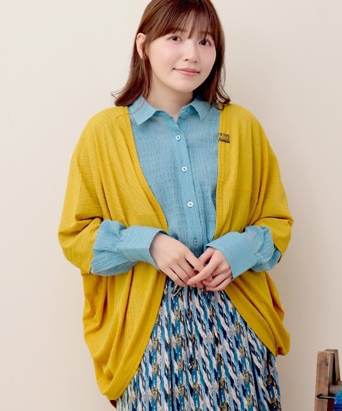 チチカカ(チチカカ)の「ランダムテレコドルマンカーディガン(カーディガン/ボレロ・レディース・カーキ/ブラック/ライトグレー/マスタード・FREE)」の10枚目の写真