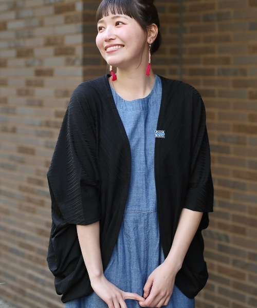 チチカカ(チチカカ)の「ランダムテレコドルマンカーディガン(カーディガン/ボレロ・レディース・カーキ/ブラック/ライトグレー/マスタード・FREE)」の15枚目の写真