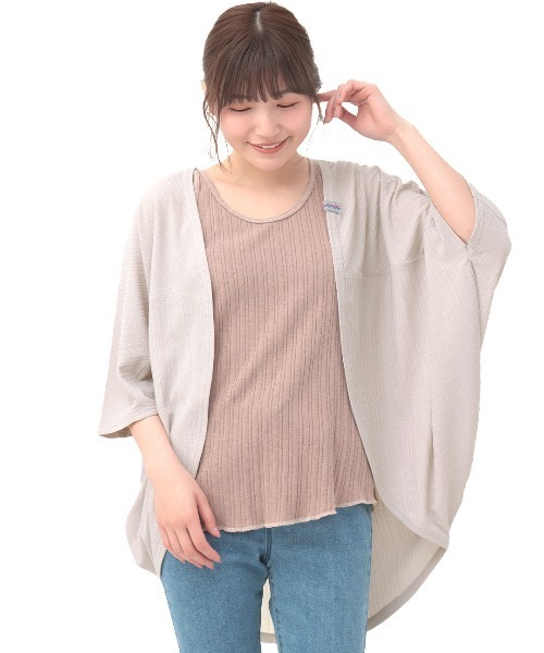 チチカカ(チチカカ)の「ランダムテレコドルマンカーディガン(カーディガン/ボレロ・レディース・カーキ/ブラック/ライトグレー/マスタード・FREE)」の18枚目の写真