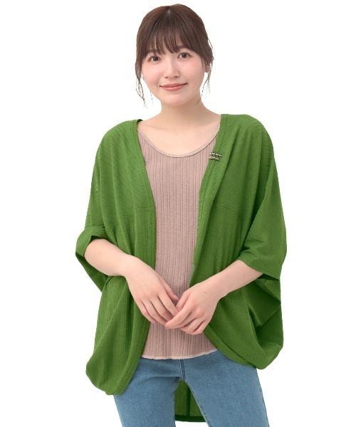 チチカカ(チチカカ)の「ランダムテレコドルマンカーディガン(カーディガン/ボレロ・レディース・カーキ/ブラック/ライトグレー/マスタード・FREE)」の20枚目の写真