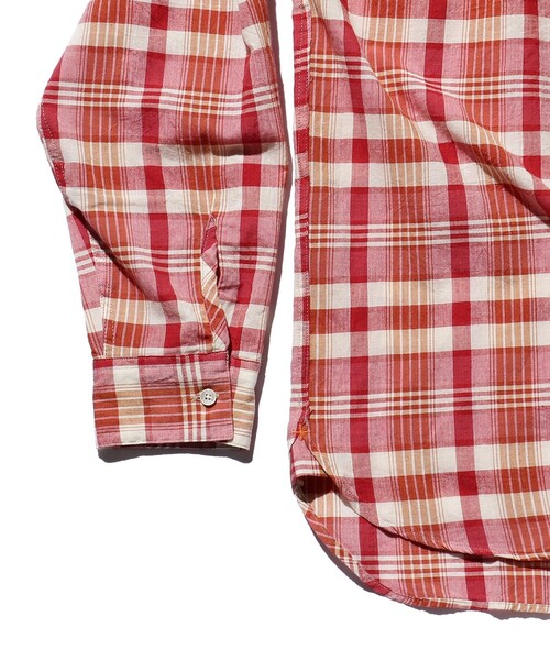 BEAMS PLUS（ビームスプラス）の「BEAMS PLUS / マドラス バンドカラー プルオーバー シャツ（シャツ/ブラウス・メンズ・レッド/オレンジ系その他7/ネイビー・L/M/XL/S）」の16枚目の写真