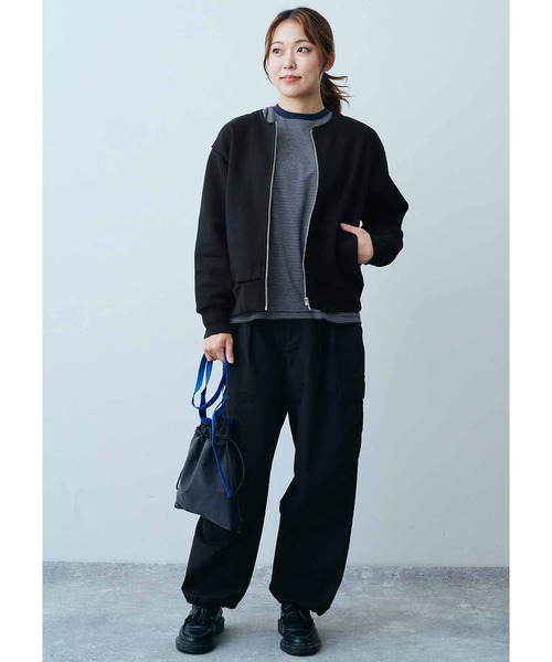 THREE FIFTY STANDARD(スリーフィフティースタンダード)の「THREE FIFTY STANDARD裏起毛のジップカーディガン(カーディガン/ボレロ・レディース・ブラック/アイボリー・MEDIUM/LARGE/X-LARGE/XX-LARGE)」の7枚目の写真