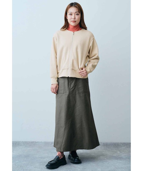 THREE FIFTY STANDARD(スリーフィフティースタンダード)の「THREE FIFTY STANDARD裏起毛のジップカーディガン(カーディガン/ボレロ・レディース・ブラック/アイボリー・MEDIUM/LARGE/X-LARGE/XX-LARGE)」の3枚目の写真