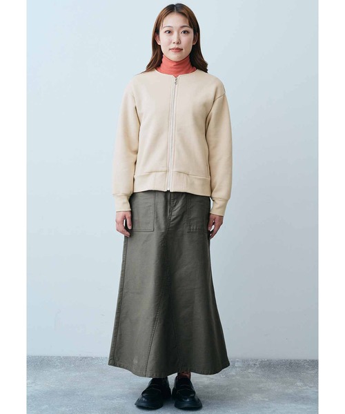 THREE FIFTY STANDARD(スリーフィフティースタンダード)の「THREE FIFTY STANDARD裏起毛のジップカーディガン(カーディガン/ボレロ・レディース・ブラック/アイボリー・MEDIUM/LARGE/X-LARGE/XX-LARGE)」の4枚目の写真