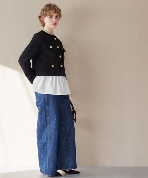 coca（coca）（コカ）の「ホイップフリルブラウス| セレモニー オフィス ママスーツ 卒業式（シャツ/ブラウス・レディース・チャコール/ホワイト/ライトブルー/ネイビー/ライトグレー/ブラック・M/L）」の19枚目の写真