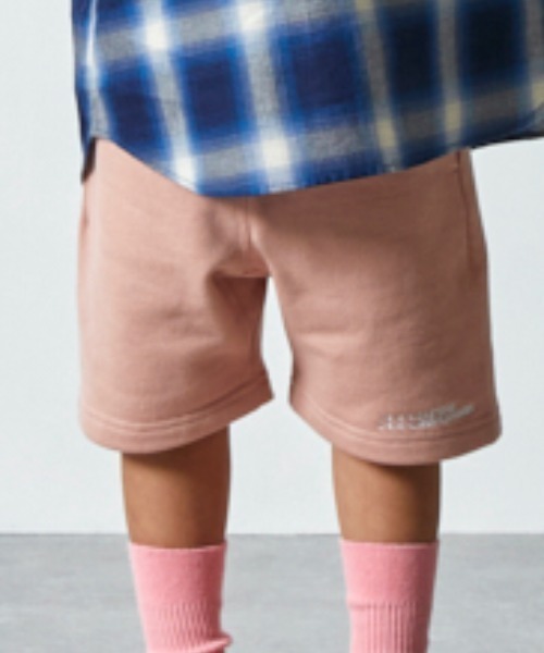 EAST END HIGHLANDERS(イーストエンドハイランダーズ)の「East End Highlanders / スウェットショートパンツ<100-120cm>(スウェットパンツ・キッズ・ブルー/サーモンピンク・110/120)」の2枚目の写真